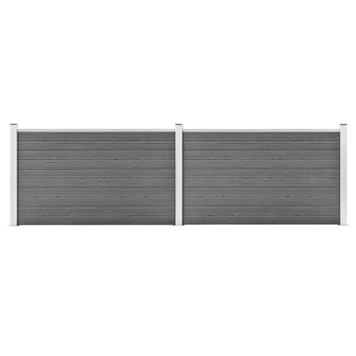 Painel de Vedação para Jardim 353x106 cm WPC Cinzento