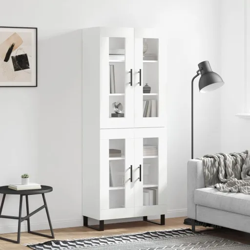 Armário Alto 69,5x34x180 cm Derivados de Madeira Branco
