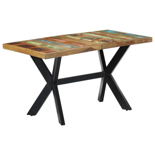 Mesa de Jantar 140x70x75 cm Madeira Recuperada Maciça