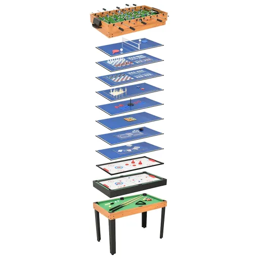 Mesa de Jogos 15-em-1 121x61x82 cm Cor Ácer