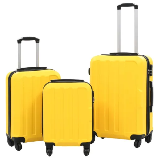 Conjunto de Tróleis Estojo Rígido   ABS Amarelo (3 pcs)