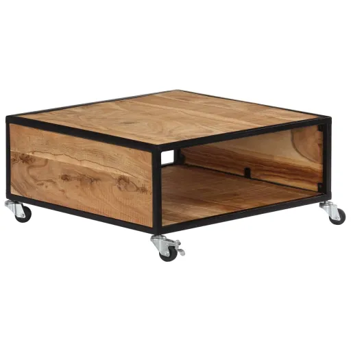 Mesa de Centro 70x70x32 cm Madeira de Acácia Maciça