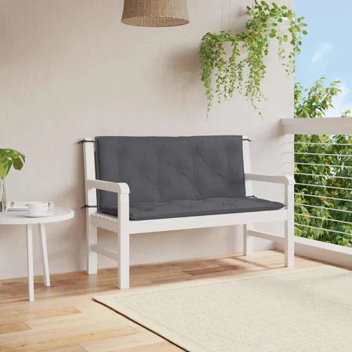 Almofadão Banco Jardim 120x(50+50)X7cm Tecido Oxford Antracite