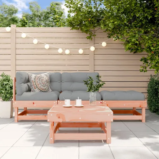 Conjunto Lounge de Jardim Madeira de Douglas Maciça (4 pcs)