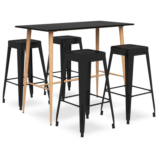Conjunto de Bar Preto (5 pcs)