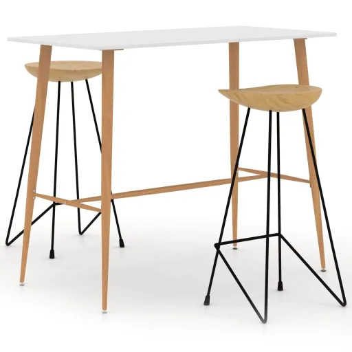 Conjunto de Bar Branco (3 pcs)