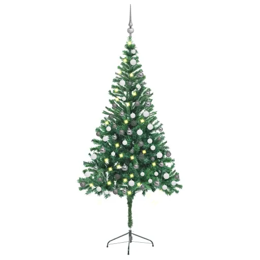 Árvore de Natal Artificial Pré-Iluminada + Bolas 564 Ramos