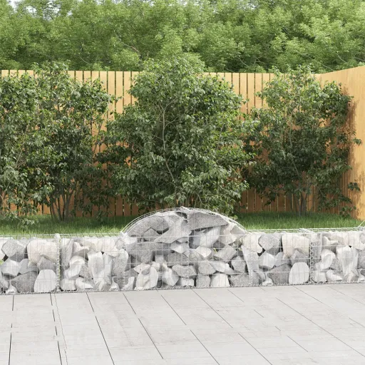 Cestos Gabião Arqueados   200x30x40/60 cm Ferro Galvanizado (15 pcs)