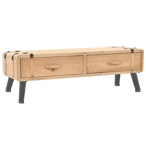 Móvel de TV Madeira de Abeto Maciça 120x33x35 cm