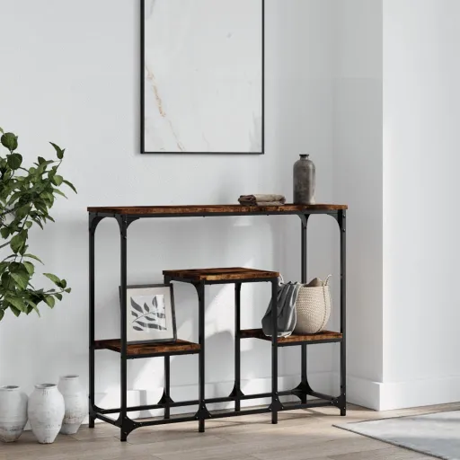 Mesa Consola 89,5x28x76 cm Derivados de Madeira Carvalho Fumado