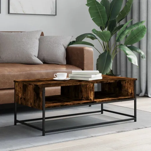 Mesa de Centro 100x51x40 cm Derivados Madeira Carvalho Fumado