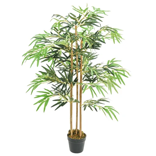 Árvore de Bambu Artificial 730 Folhas 120 cm Verde