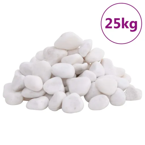 Seixos Polidos 25 kg 2-5 cm Branco