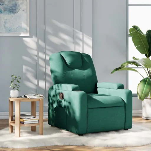 Poltrona Reclinável Tecido Verde-Escuro