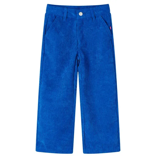 Calças para Criança Bombazina Azul-Cobalto 92