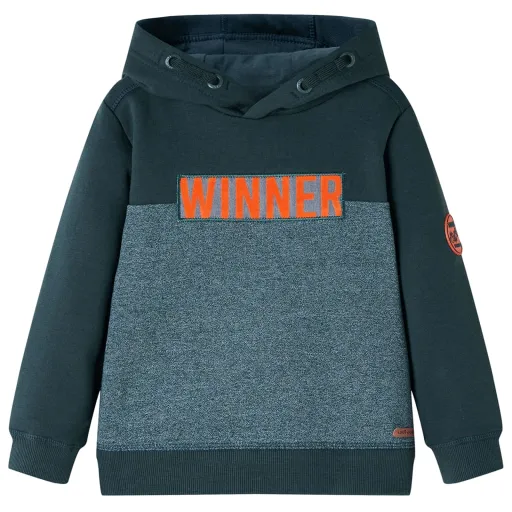 Sweatshirt com Capuz Verde-Escuro 140