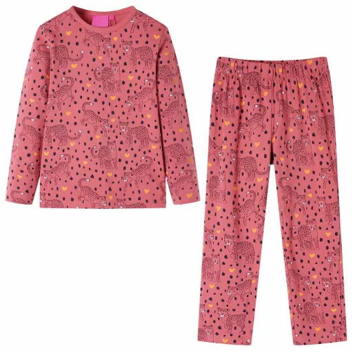 Pijama de Manga Comprida para Criança Rosa-Velho 92