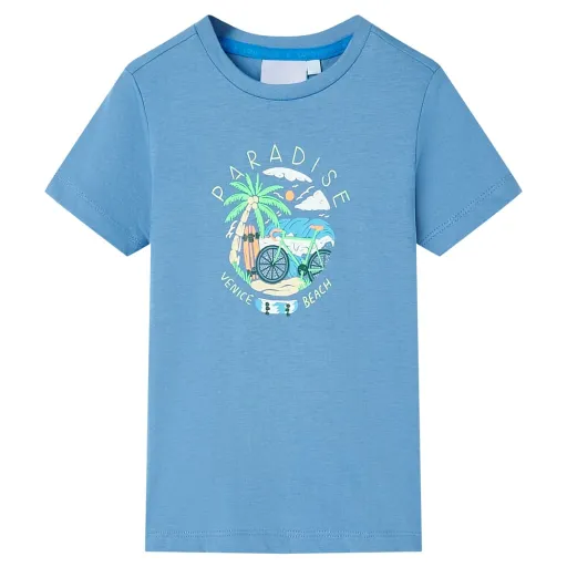 T-Shirt de Criança Azul Médio 116