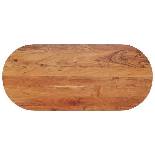 Tampo de Mesa Oval 110x50x2,5 cm Madeira de Acácia Maciça