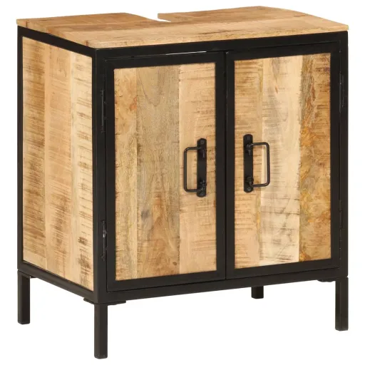 Armário de Lavatório para WC 55x35x60 cm Mangueira Maciça/Ferro