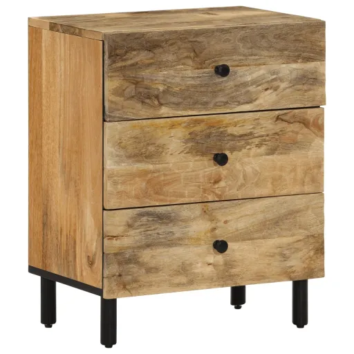 Mesa de Cabeceira 50x33x60 cm Madeira de Mangueira Maciça