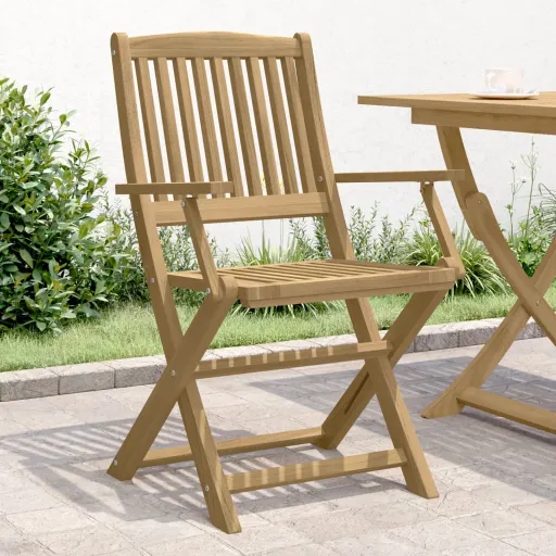 Cadeiras Jardim Dobráveis   54x61x88 cm Acácia Maciça (4 pcs)