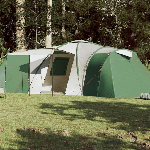 Tenda Familiar em Cúpula para 12 Pessoas Impermeável Verde