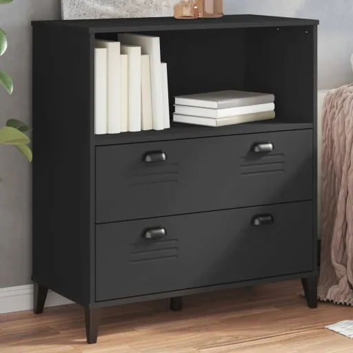 Estante VIKEN 80x40x90 cm Derivados de Madeira Preto