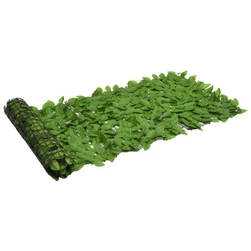 Tela de Varanda com Folhas Verdes 200x75 cm