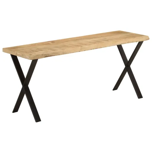 Banco com Bordas Vivas 105 cm Madeira de Mangueira Maciça