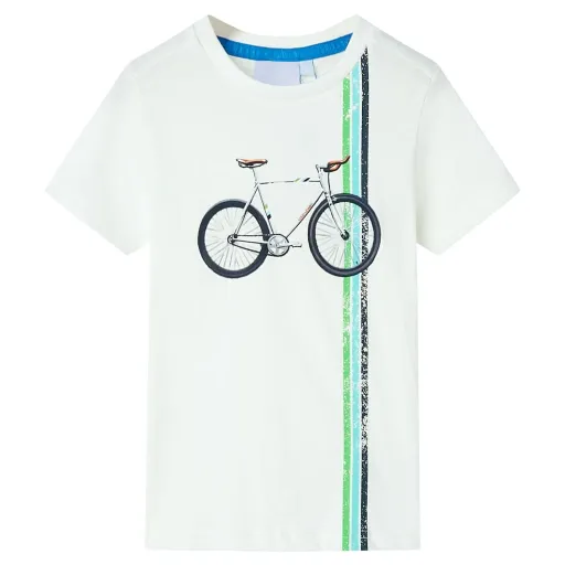 T-Shirt de Manga Curta para Criança Cor Cru 140