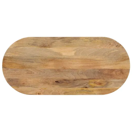 Tampo de Mesa Oval 120x60x3,8 cm Madeira de Mangueira Maciça