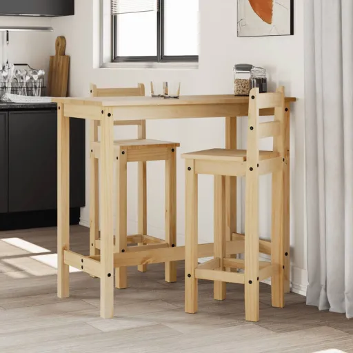 Conjunto de Bar Pinho Maciço (3 pcs)