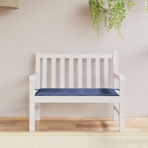 Almofadão p/ Banco Jardim 120x50x4cm Tecido Oxford Azul-Marinho