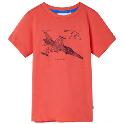 T-Shirt para Criança Vermelho-Claro 128