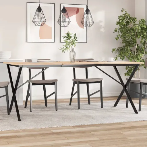 Pernas para Mesa de Jantar Estrutura em X Aço
