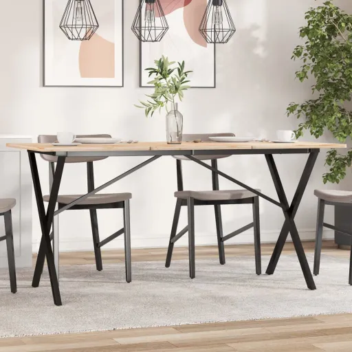Pernas para Mesa de Jantar Estrutura em X Aço