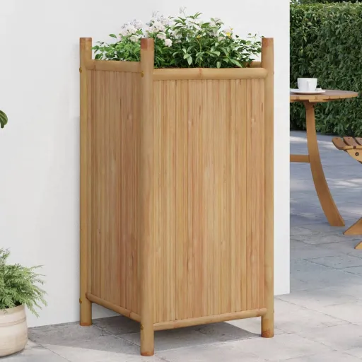 Vaso/Floreira de Jardim 40x40x80 cm Bambu