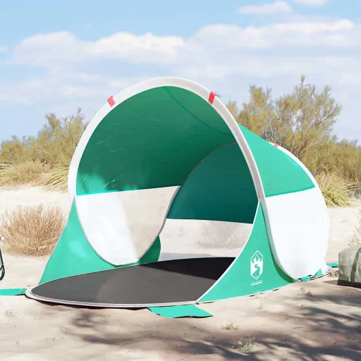 Tenda de Praia Pop-up Impermeável Verde Mar