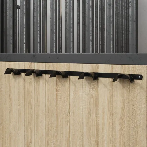 Suporte de Brida para 5 Bridas Ferro Preto