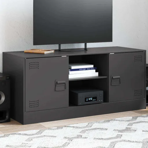 Móvel de TV 99x39x44 Aço Preto