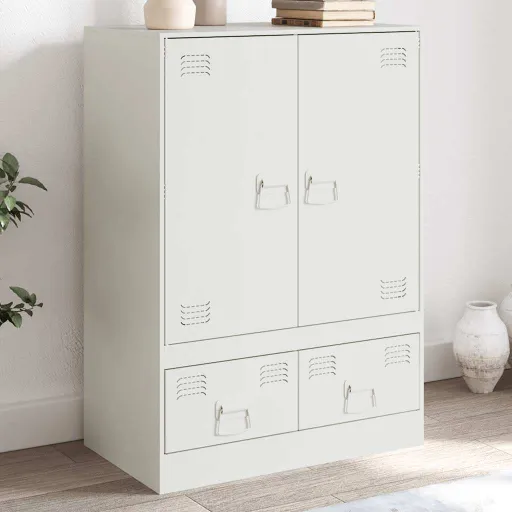 Aparador Alto 67x39x95 cm Aço Branco