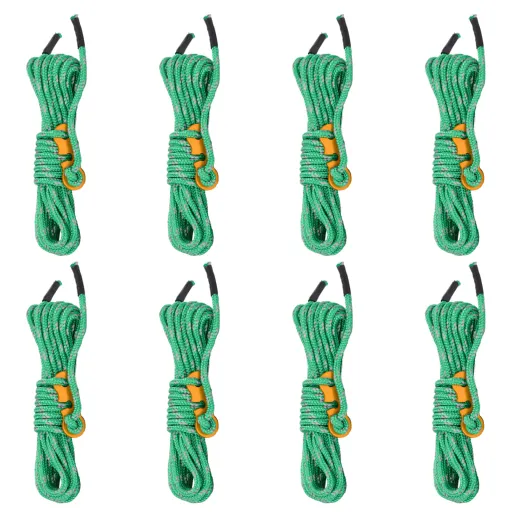 Cordas para Tenda com Esticadores Refletores   4 m 4 mm (8 pcs)