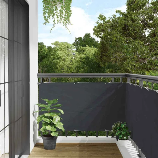 Tela de Privacidade para Varanda 500x75 cm PVC Antracite