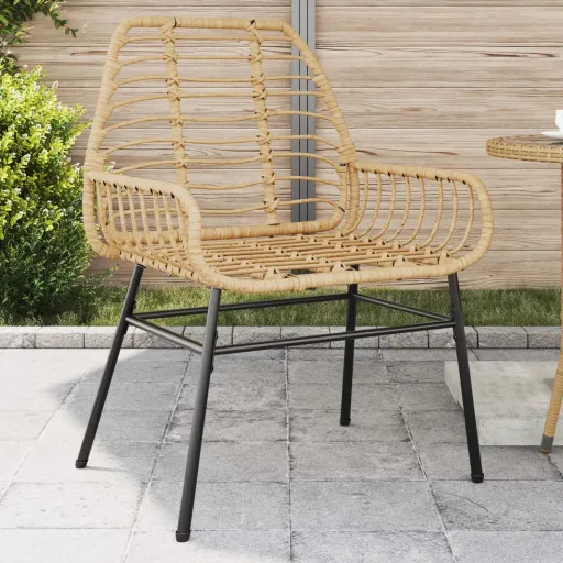 Cadeiras de Jardim   Vime Castanho (2 pcs)