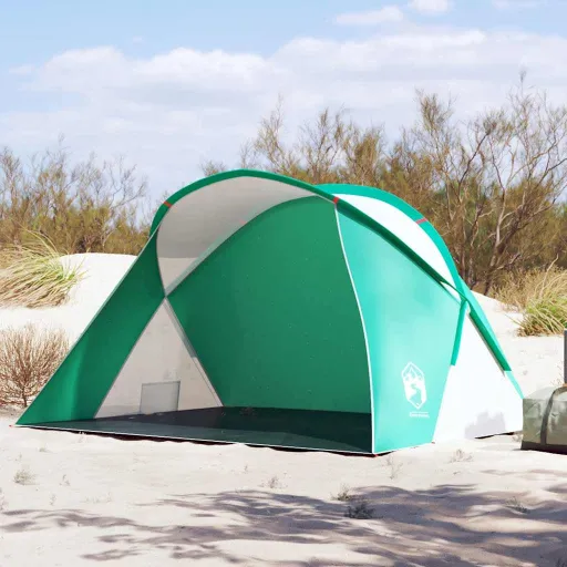 Tenda de Praia 2 Pessoas Pop-up Impermeável Verde Mar