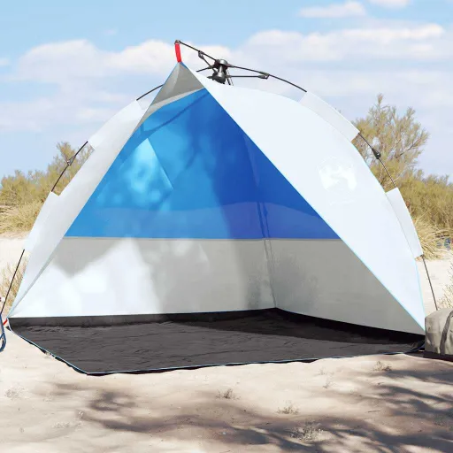 Tenda Praia Libertação Rápida Impermeável Azul Ciano