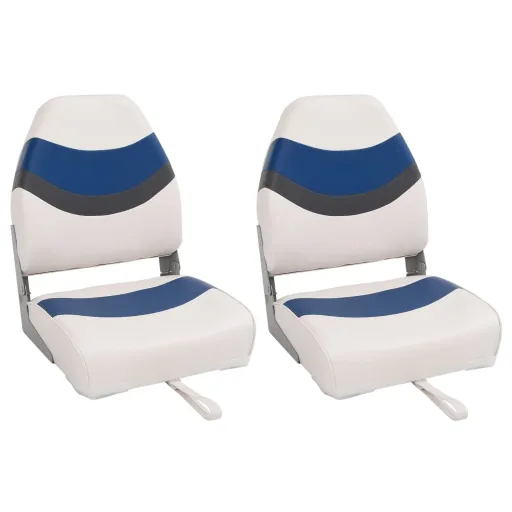 Assentos de Barco Dobráveis com Encosto Alto   44x38x55 cm (2 pcs)