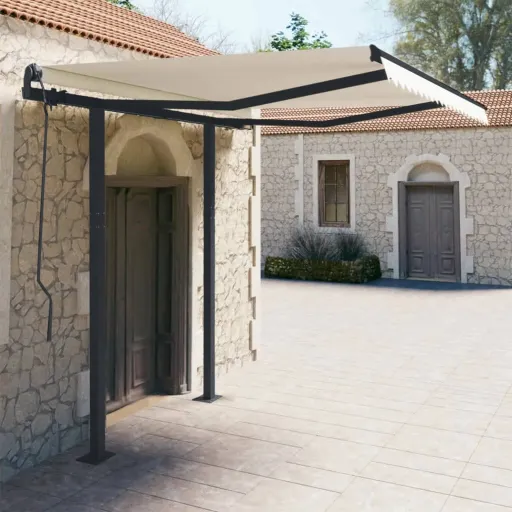 Conjunto de Postes para Toldo 300x245 cm Ferro Antracite