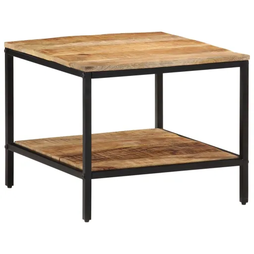 Mesa de Centro 55x55x45 cm Madeira de Mangueira Áspera Maciça